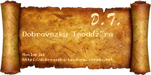 Dobrovszky Teodóra névjegykártya